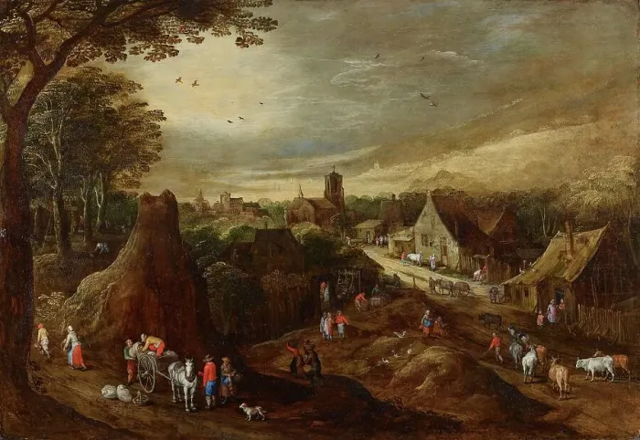 Framed Print : Autumn, c.1605-1610. Creators: Joos de Momper, the younger, Workshop of Jan Brueghel the Elder Framed Print : Autumn, c.1605-1610. Creators: Joos de Momper, the younger, Workshop of Jan Brueghel the Elder