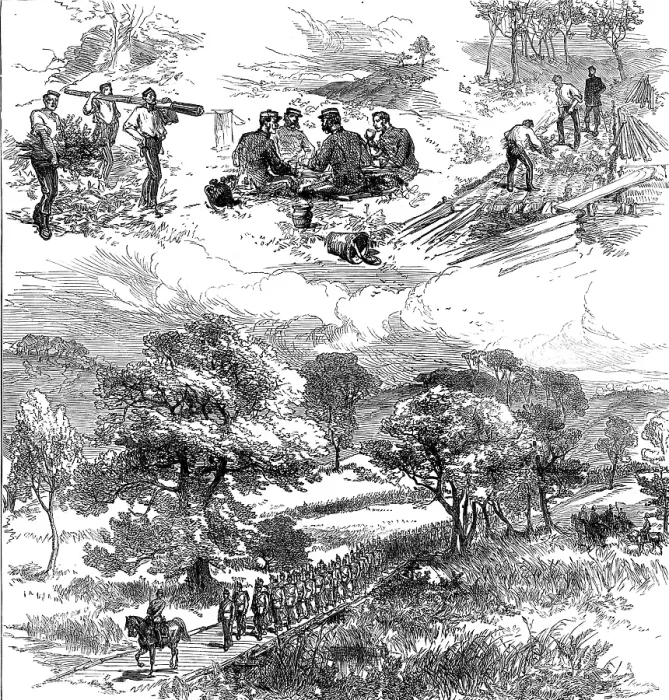 Framed Print : The Autumn Campaign on Cannock Chase, 1873. Creator: Unknown Framed Print : The Autumn Campaign on Cannock Chase, 1873. Creator: Unknown