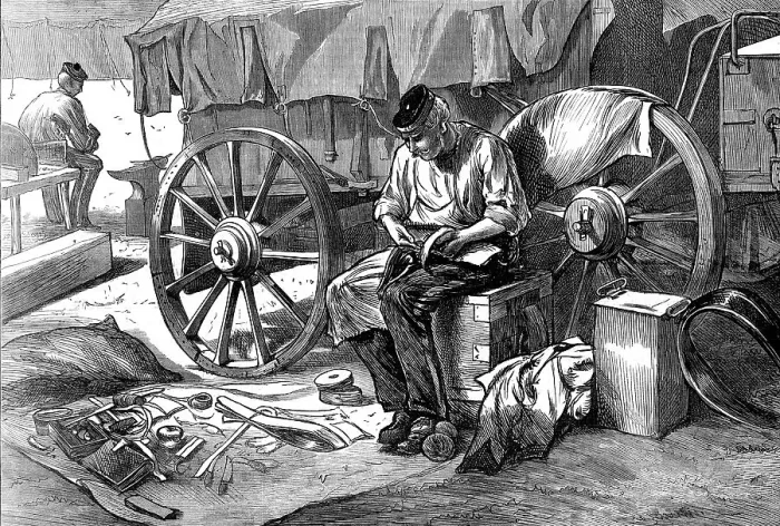 Framed Print : The Autumn Campaign: saddler of the 7th Dragoon Guards, 1872. Creator: Unknown Framed Print : The Autumn Campaign: saddler of the 7th Dragoon Guards, 1872. Creator: Unknown