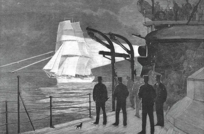 Framed Print : An Autumn Cruise with the Channel Squadron; The Phantom Ship -- A Sailing Vessel Running the E Creator: Unknown. An Autumn Cruise with the Channel Squadron; The Phantom Ship -- A Sailing Vessel Running the E Creator Framed Print : An Autumn Cruise with the Channel Squadron; The Phantom Ship -- A Sailing Vessel Running the E Creator: Unknown. An Autumn Cruise with the Channel Squadron; The Phantom Ship -- A Sailing Vessel Running the E Creator