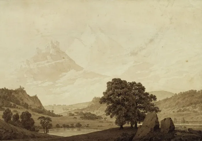 Framed Print : Autumn - Evening - Maturity (from the seasons, times of day, and ages of man cycle, 1803. Artist: Friedrich, Caspar David (1774-1840) Framed Print : Autumn - Evening - Maturity (from the seasons, times of day, and ages of man cycle, 1803. Artist: Friedrich, Caspar David (1774-1840)