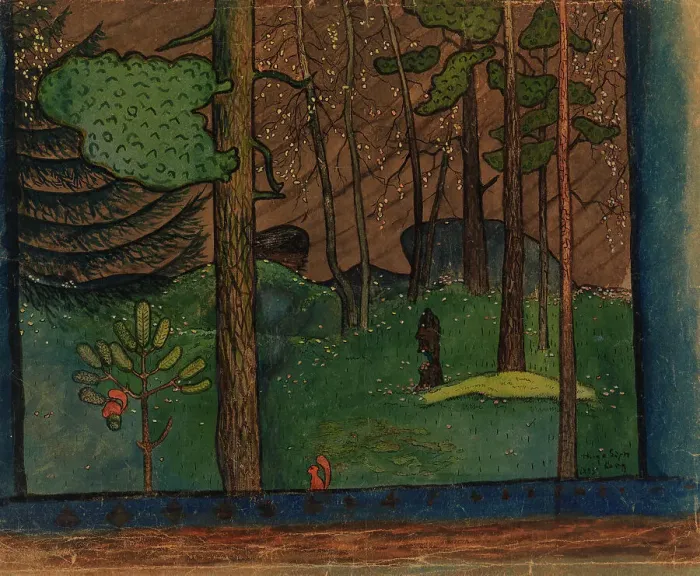 Framed Print : Autumn in the Forest, 1895. Creator: Hugo Simberg Framed Print : Autumn in the Forest, 1895. Creator: Hugo Simberg