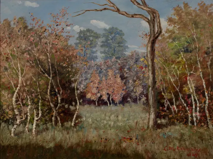 Framed Print : Autumn Landscape, 1889. Creator: Louis Michel Eilshemius Framed Print : Autumn Landscape, 1889. Creator: Louis Michel Eilshemius