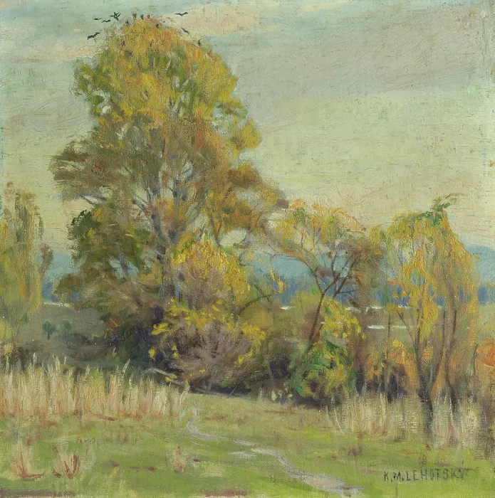 Framed Print : Autumn landscape, 1900-1910. Creator: Karol Miloslav Lehotsky Framed Print : Autumn landscape, 1900-1910. Creator: Karol Miloslav Lehotsky
