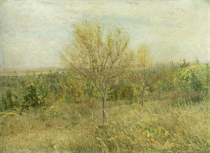 Framed Print : Autumn landscape, 1912. Creator: Karol Miloslav Lehotsky Framed Print : Autumn landscape, 1912. Creator: Karol Miloslav Lehotsky