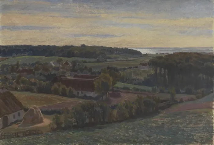 Framed Print : Autumn Landscape, 1916-1920. Creator: Peter Hansen Framed Print : Autumn Landscape, 1916-1920. Creator: Peter Hansen