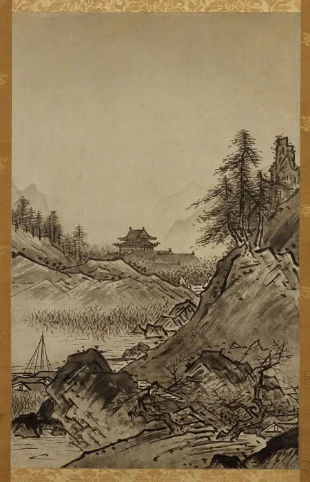 Framed Print : Autumn Landscape, c1470. Creator: Sesshu; Toyo (1420-1506) Framed Print : Autumn Landscape, c1470. Creator: Sesshu; Toyo (1420-1506)