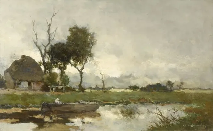 Framed Print : Autumn Landscape, c.1875-c.1903. Creator: Jan Hendrik Weissenbruch