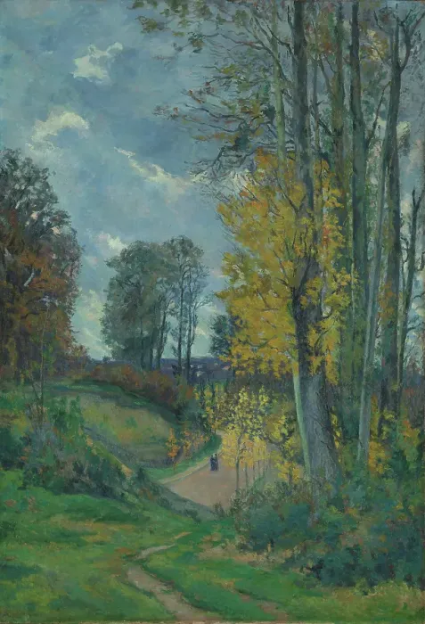 Framed Print : Autumn landscape, c1876. Creator: Armand Guillaumin Framed Print : Autumn landscape, c1876. Creator: Armand Guillaumin