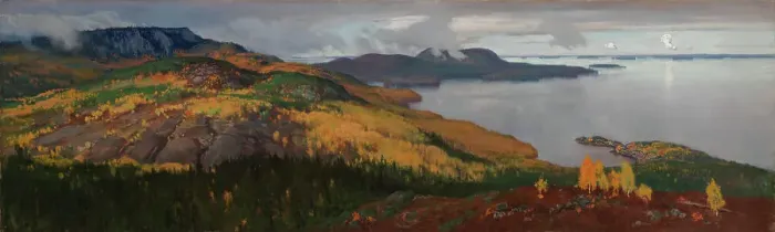 Framed Print : Autumn Landscape of Lake Pielisjärvi, 1899. Creator: Eero Jarnefelt Framed Print : Autumn Landscape of Lake Pielisjärvi, 1899. Creator: Eero Jarnefelt