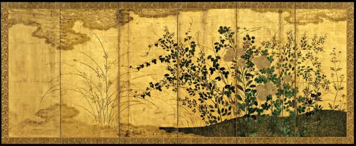Framed Print : Autumn landscape with wild geese, c. 1650. Artist: Anonymous Framed Print : Autumn landscape with wild geese, c. 1650. Artist: Anonymous