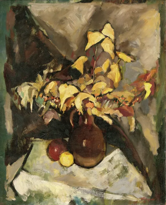 Framed Print : Autumn Still Life, 1931. Creator: Zolo Palugyay Framed Print : Autumn Still Life, 1931. Creator: Zolo Palugyay