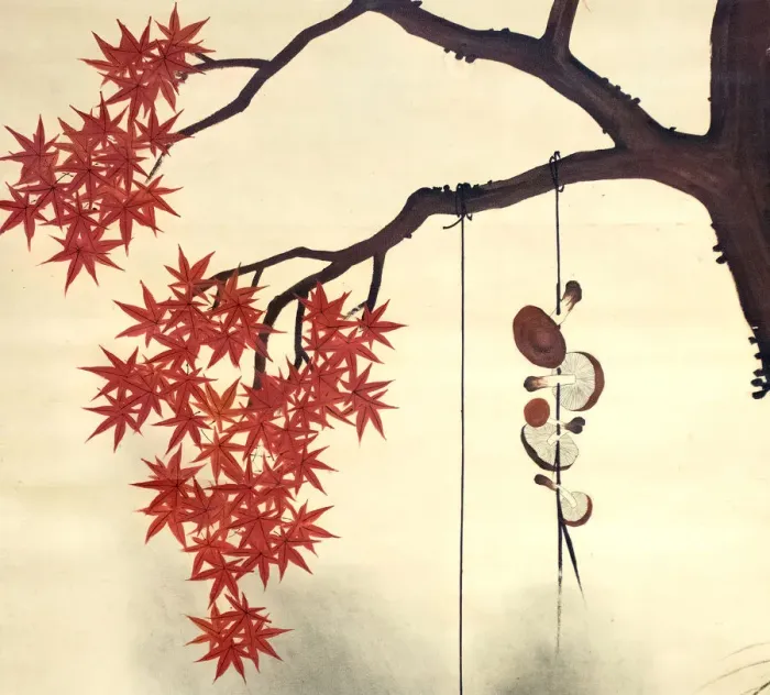 Framed Print : Autumn Maple, late 19th century. Creator: Shibata Zeshin Framed Print : Autumn Maple, late 19th century. Creator: Shibata Zeshin