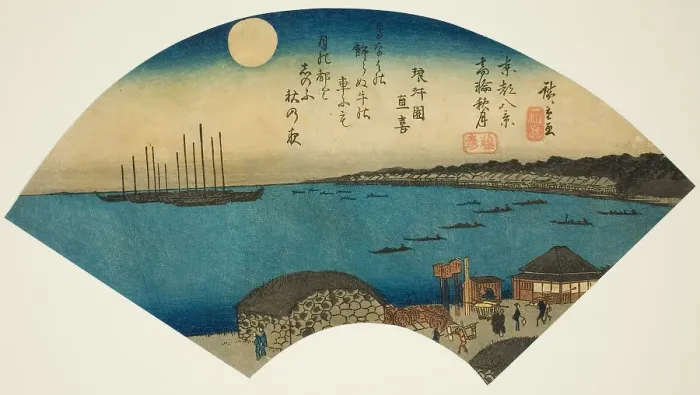 Framed Print : Autumn Moon at Takanawa (Takanawa shugetsu), from the series Eight Views of the... 1836 / 37. Creator: Ando Hiroshige. Autumn Moon at Takanawa (Takanawa shugetsu), from the series Eight Views of the... 1836 / 37. Creator: Ando Hiroshige