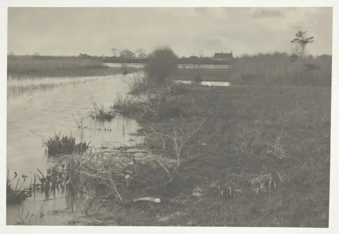 Framed Print : An Autumn Morning, 1886. Creator: Peter Henry Emerson Framed Print : An Autumn Morning, 1886. Creator: Peter Henry Emerson