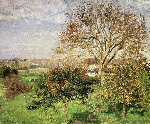 Autumn morning at Eragny, 1897. Artist: Camille Pissarro