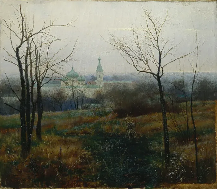 Framed Print : Autumn is Over, 1887. Artist: Pervukhin, Konstantin Konstantinovich (1863-1915)