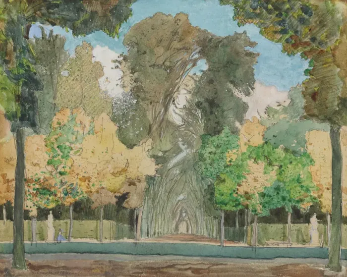 Framed Print : Autumn in the park at Versailles, 1898 Framed Print : Autumn in the park at Versailles, 1898