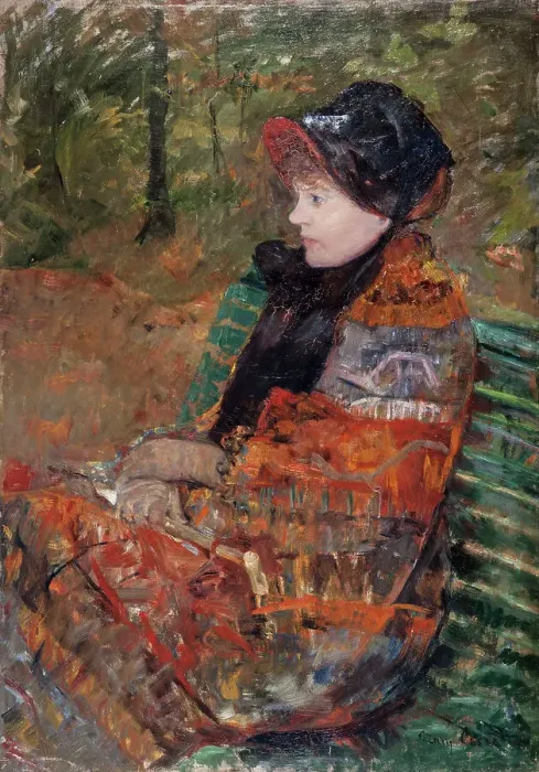 Framed Print : Autumn, portrait of Lydia Cassatt, 1880. Creator: Mary Cassatt