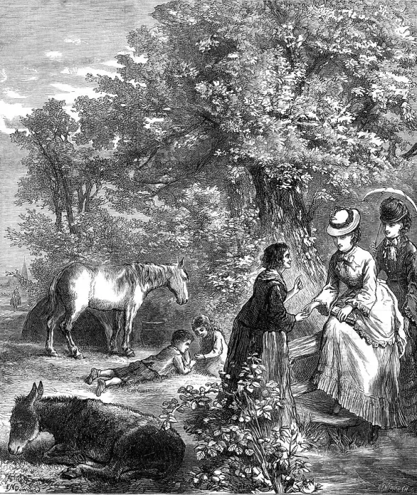 Framed Print : An Autumn Ramble, 1872. Creator: Wentworth