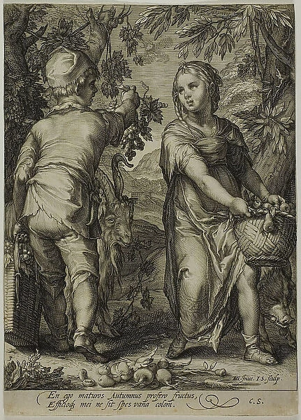Autumn, from The Four Seasons, 1601. Creator: Jan Saenredam