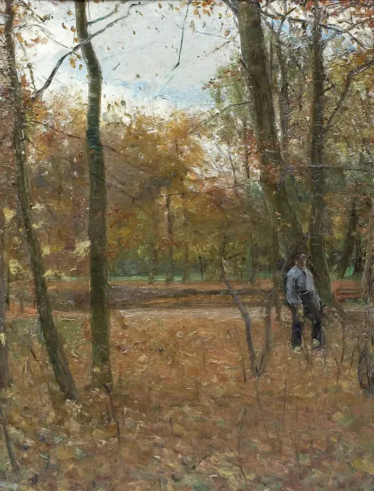 Framed Print : Autumn in Sondermarken, 1885. Creator: Albert Gottschalk Framed Print : Autumn in Sondermarken, 1885. Creator: Albert Gottschalk