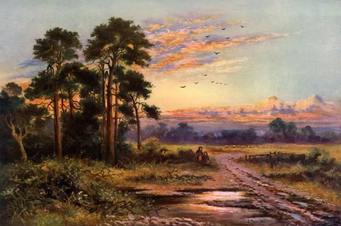 Framed Print : Autumn Sunset, 1911-1912. Artist: J Maurice Framed Print : Autumn Sunset, 1911-1912. Artist: J Maurice