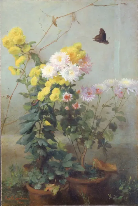 Framed Print : Autumn Sunshine, 1880. Creator: George Cochran Lambdin Framed Print : Autumn Sunshine, 1880. Creator: George Cochran Lambdin