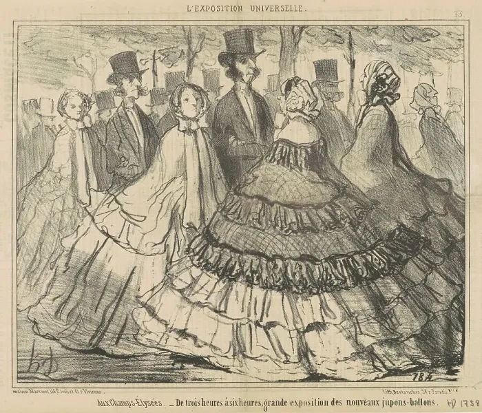 Framed Print : Aux Champs-Elysées...De trois a six heures, 19th century. Creator: Honore Daumier Framed Print : Aux Champs-Elysées...De trois a six heures, 19th century. Creator: Honore Daumier