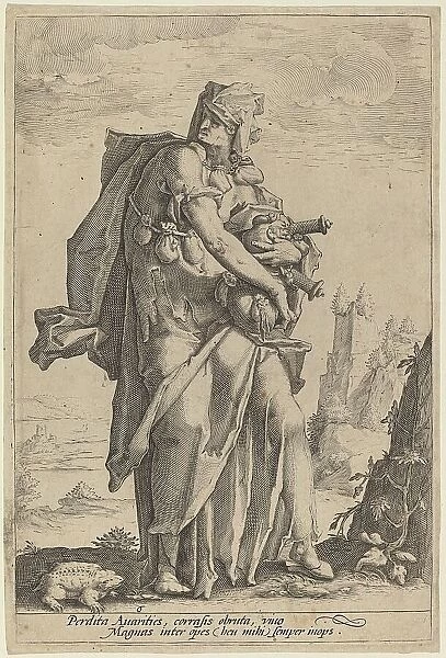 Avarice, c. 1587. Creator: Jacob Matham