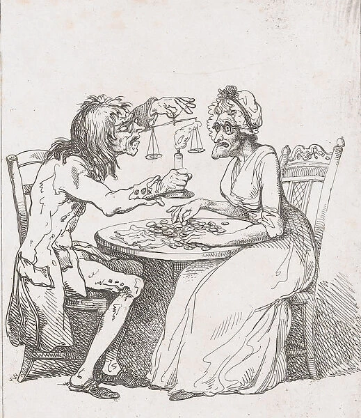 Avaricious Lovers, August 1, 1797. August 1, 1797. Creator: Thomas Rowlandson