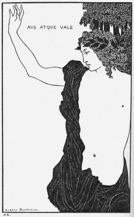 Framed Print : Ave atque vale (Hail and Farewell). Artist: Beardsley, Aubrey (1872?1898) Framed Print : Ave atque vale (Hail and Farewell). Artist: Beardsley, Aubrey (1872?1898)