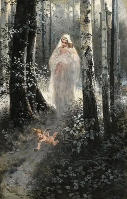 Framed Print : Ave Maria, 1915. Creator: Stachiewicz, Piotr (1858-1938) Framed Print : Ave Maria, 1915. Creator: Stachiewicz, Piotr (1858-1938)