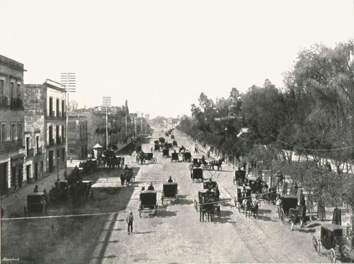Framed Print : Avenida Juarez, Mexico City, Mexico, 1895. Creator: Abel Briquet Framed Print : Avenida Juarez, Mexico City, Mexico, 1895. Creator: Abel Briquet