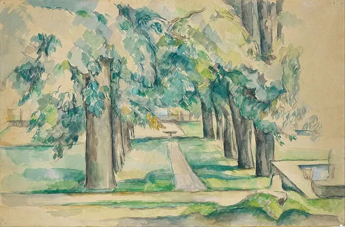 Framed Print : Avenue of Chestnut Trees at the Jas de Bouffan. Artist: Cezanne, Paul (1839-1906) Framed Print : Avenue of Chestnut Trees at the Jas de Bouffan. Artist: Cezanne, Paul (1839-1906)