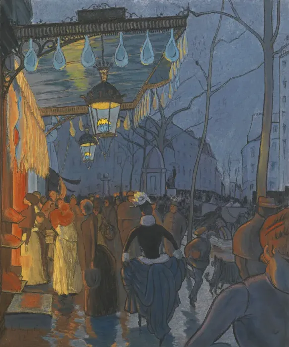 Framed Print : Avenue de Clichy. Five O Clock in the Evening, 1887. Artist: Anquetin, Louis (1861-1932) Framed Print : Avenue de Clichy. Five O Clock in the Evening, 1887. Artist: Anquetin, Louis (1861-1932)