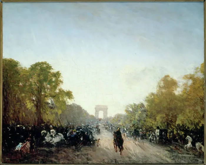 Framed Print : Avenue des Champs-Elysees, c1880. Creator: Felix Francois Georges Philibert Ziem Framed Print : Avenue des Champs-Elysees, c1880. Creator: Felix Francois Georges Philibert Ziem