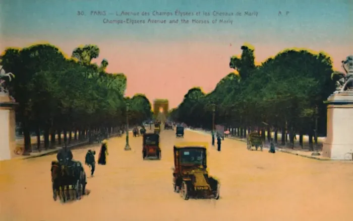Framed Print : The Avenue des Champs-Elysees and the Marly Horses, Paris, c1920 Framed Print : The Avenue des Champs-Elysees and the Marly Horses, Paris, c1920