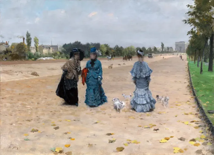 Framed Print : Avenue du Bois de Boulogne. Artist: De Nittis, Giuseppe (1846-1884) Framed Print : Avenue du Bois de Boulogne. Artist: De Nittis, Giuseppe (1846-1884)
