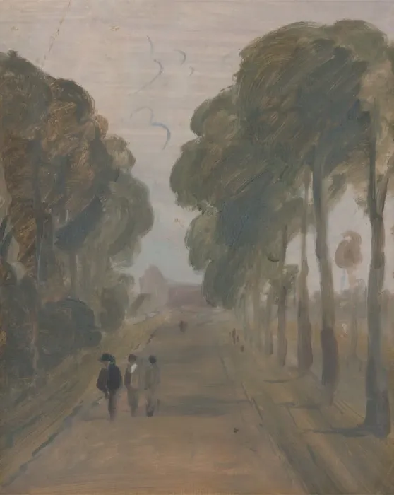 Framed Print : Avenue with Figures, ca. 1807. Creator: Unknown Framed Print : Avenue with Figures, ca. 1807. Creator: Unknown