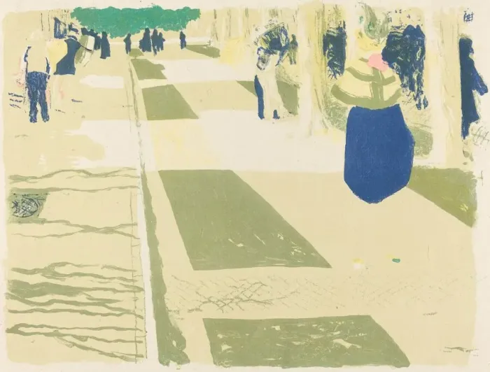 Framed Print : The Avenue (L avenue), 1899. Creator: Edouard Vuillard Framed Print : The Avenue (L avenue), 1899. Creator: Edouard Vuillard
