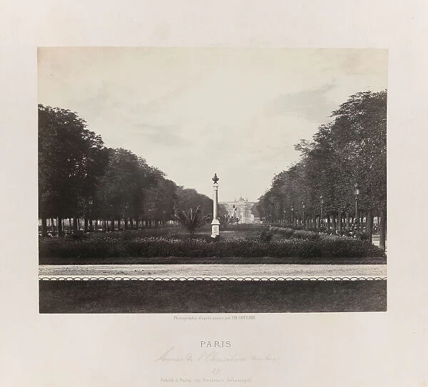 Avenue de l Observatoire (Luxembourg), c. 1867. Creator: Charles Soulier