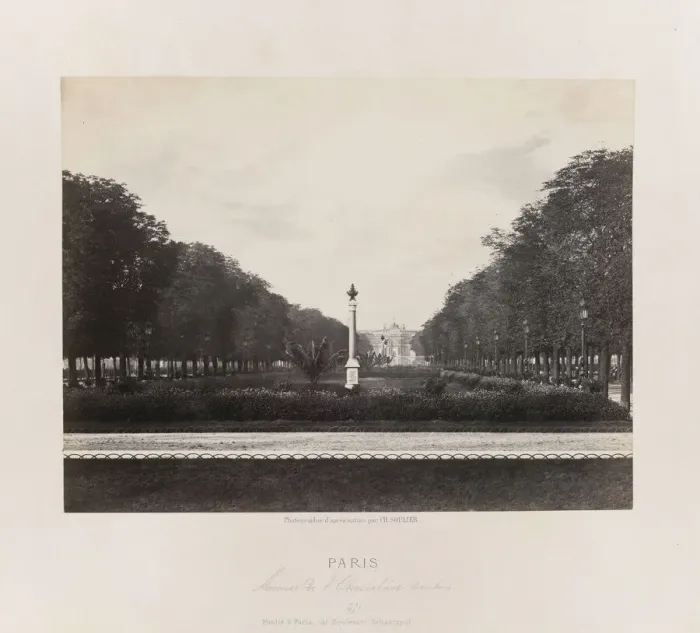 Framed Print : Avenue de l Observatoire (Luxembourg), c. 1867. Creator: Charles Soulier Framed Print : Avenue de l Observatoire (Luxembourg), c. 1867. Creator: Charles Soulier