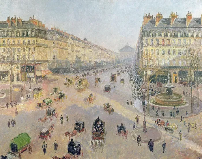 Framed Print : Avenue de l Opera, 1898 Framed Print : Avenue de l Opera, 1898