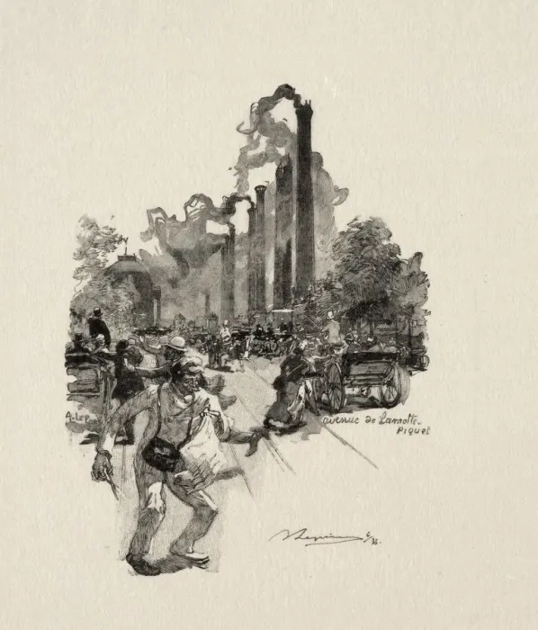 Framed Print : Avenue Lamotte - Piquet. Creator: Auguste Louis Lepere (French, 1849-1918) Framed Print : Avenue Lamotte - Piquet. Creator: Auguste Louis Lepere (French, 1849-1918)