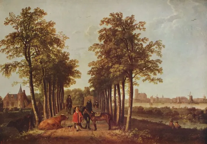 Framed Print : Avenue at Merdervort, c1650-1652, (c1915). Artist: Aelbert Cuyp Framed Print : Avenue at Merdervort, c1650-1652, (c1915). Artist: Aelbert Cuyp