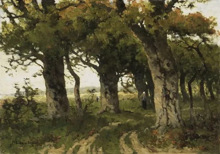 Framed Print : Avenue of Oaks in Late Summer, 1880-1900. Creator: Marie Bilders-van Bosse Framed Print : Avenue of Oaks in Late Summer, 1880-1900. Creator: Marie Bilders-van Bosse
