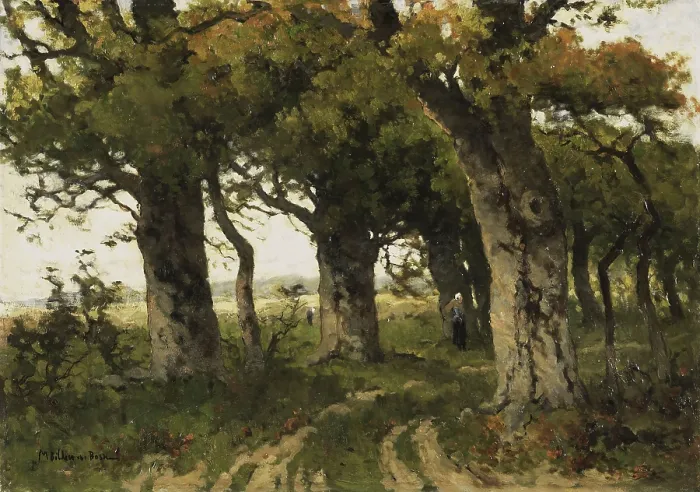 Framed Print : Avenue of Oaks in Late Summer, Between 1880 and 1900. Creator: Bilders-van Bosse, Maria (1837-1900) Framed Print : Avenue of Oaks in Late Summer, Between 1880 and 1900. Creator: Bilders-van Bosse, Maria (1837-1900)