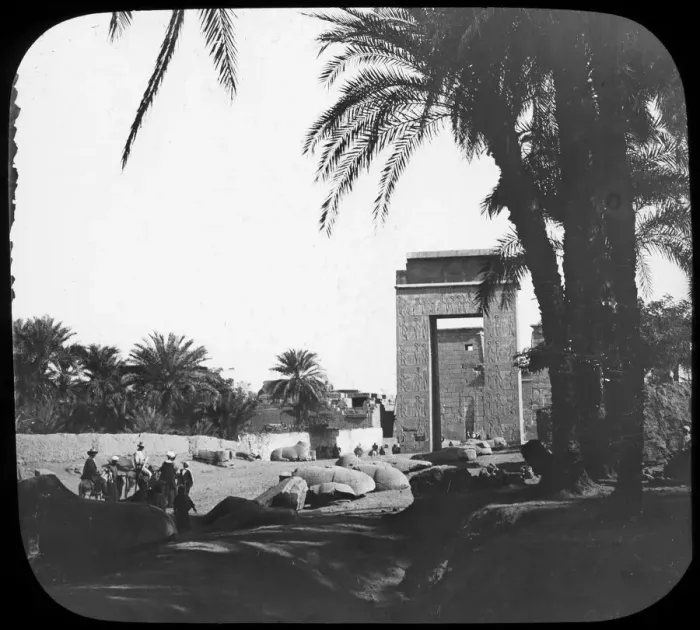 Framed Print : Avenue of Sphinxes, Karnak, Egypt, c1890. Artist: Newton & Co Framed Print : Avenue of Sphinxes, Karnak, Egypt, c1890. Artist: Newton & Co