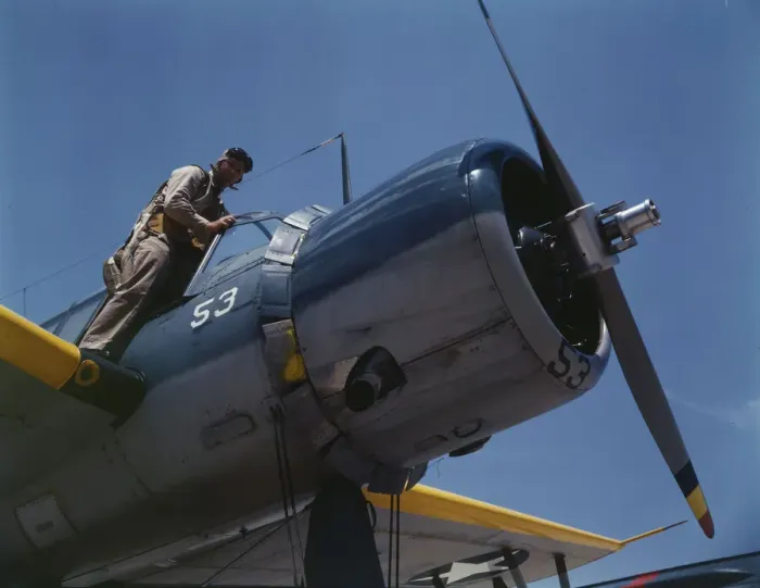 Framed Print : Aviation cadet in training at the Naval Air Base, Corpus Christi, Texas, 1942. Creator: Howard Hollem Framed Print : Aviation cadet in training at the Naval Air Base, Corpus Christi, Texas, 1942. Creator: Howard Hollem